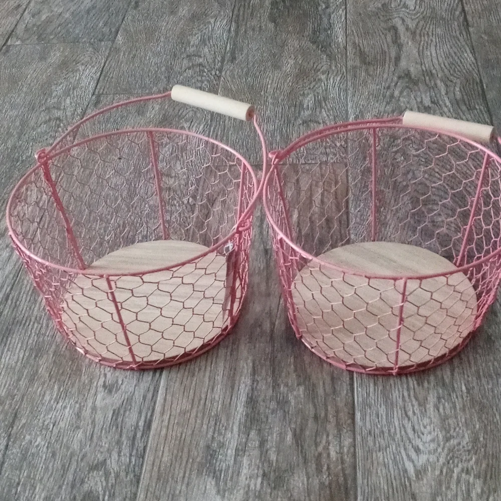 Basket color Pink 2 pzs for towels, toys organizer hair brush  anything New
